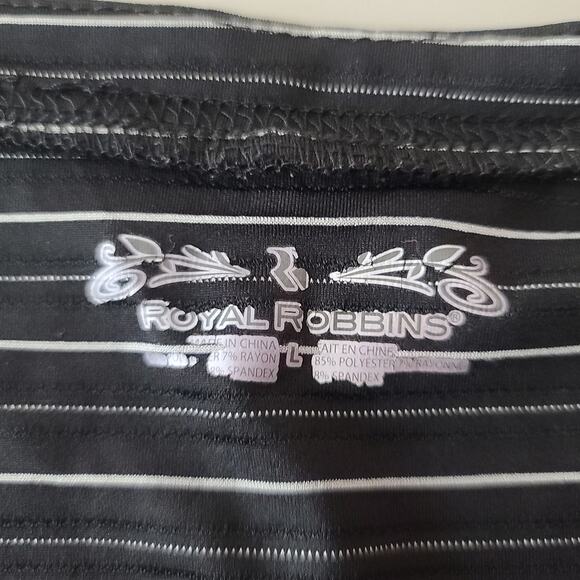 Royal Robbins black white stripe tank top - large - Picture 3 of 5